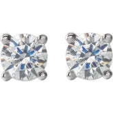 14K White 1/4 CTW Lab-Grown Diamond 4-Prong Stud Earrings
